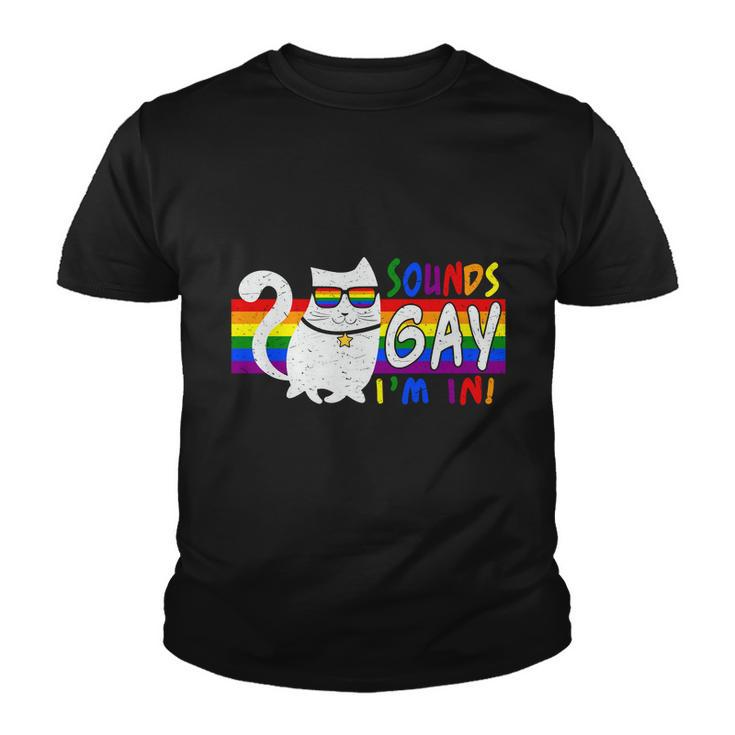Pride Month Cat Sounds Gay I Am In Lgbt Youth T-shirt