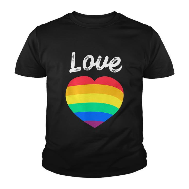 Pride Month Funny Rainbow Heart Gay And Lgbt Youth T-shirt