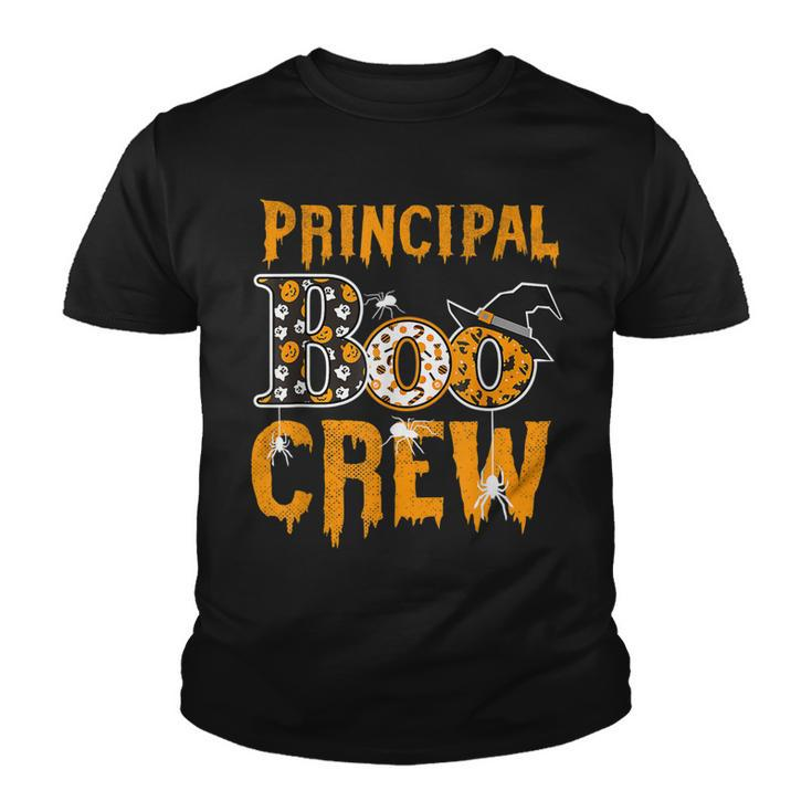Principal Teacher Boo Crew Halloween Principal Teacher  Youth T-shirt