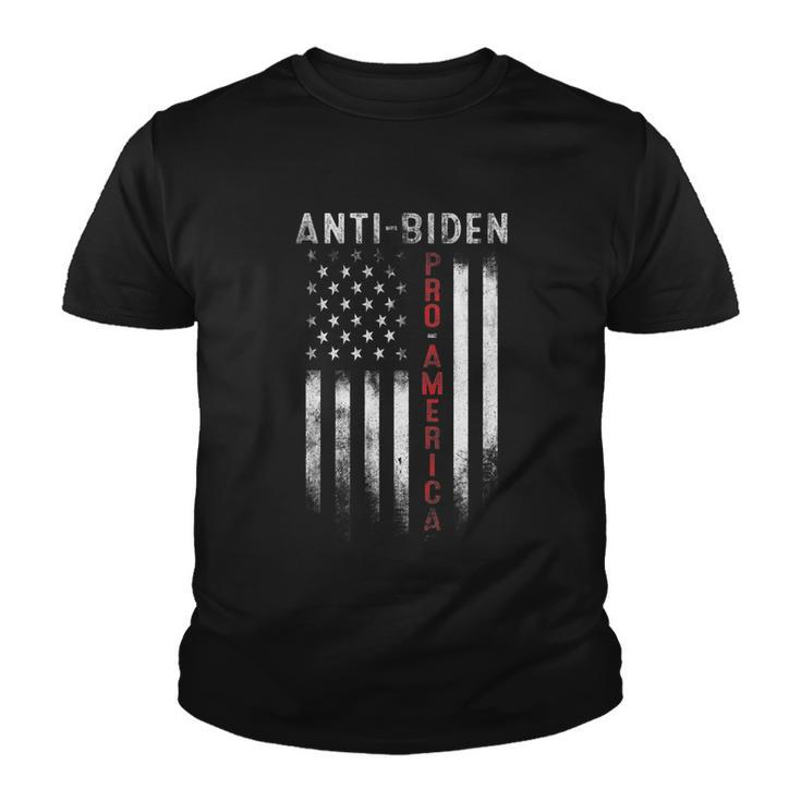 Pro America Anti Biden Usa American Flag Patriotic Tshirt Youth T-shirt