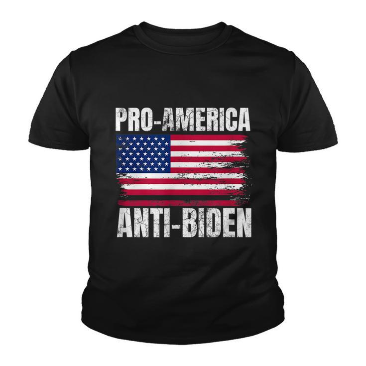 Pro America Anti Joe Biden Usa Flag Political Patriot Youth T-shirt