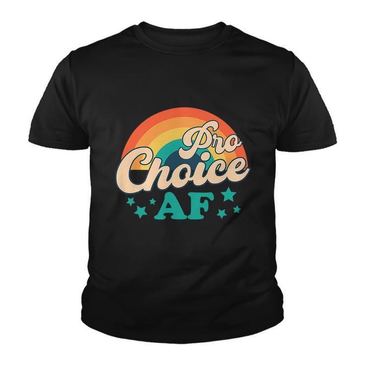 Pro Choice Af Reproductive Rights Rainbow Vintage Youth T-shirt