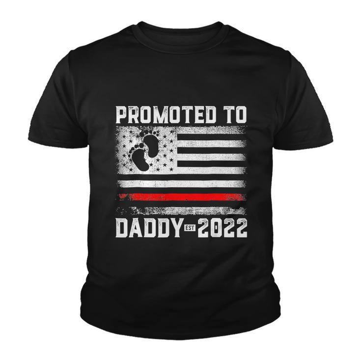Promoted To Daddy 2022 First Time Fathers Day New Dad Gifts Tshirt Youth T-shirt
