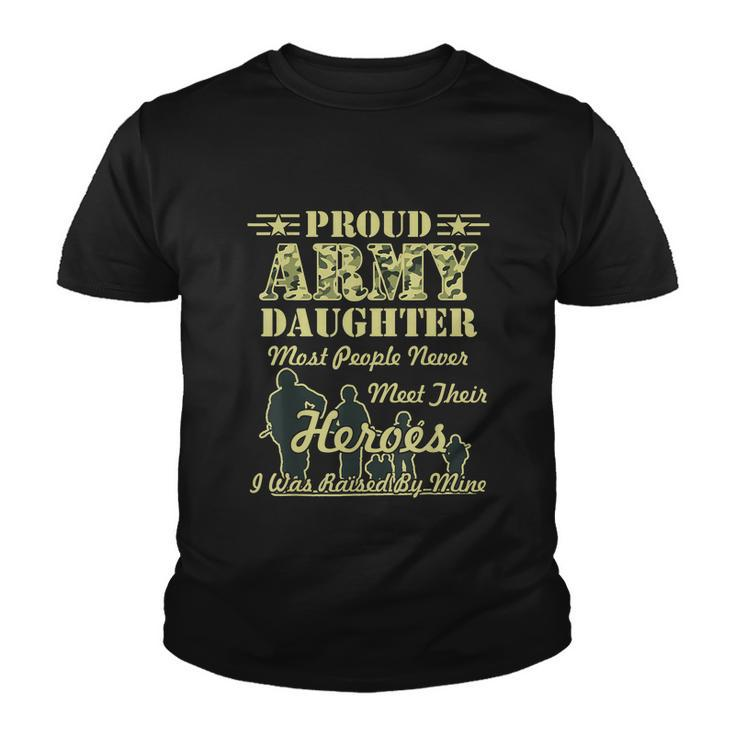 Proud Army Daughter Gift Youth T-shirt