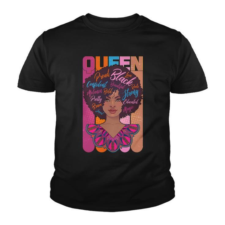 Proud Black African American Queen Youth T-shirt