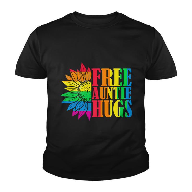 Proud Lgbt Free Auntie Hugs Lgbt Pride Month Youth T-shirt