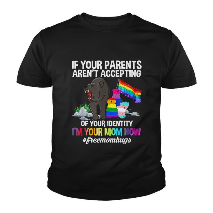 Proud Mama Bear Lgbt Gay Pride Lgbtq Free Mom Hugs Youth T-shirt