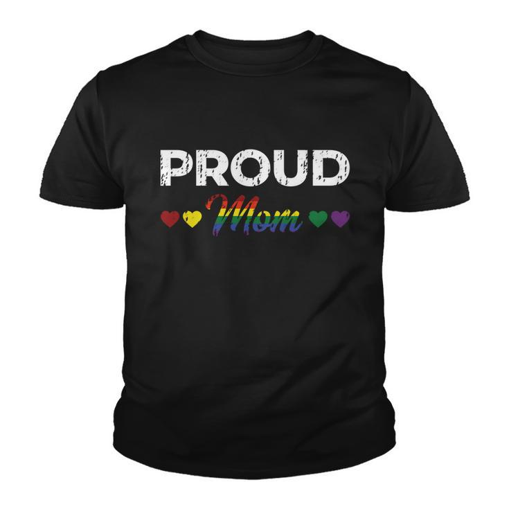 Proud Mom Gay Lesbian Lgbtq Pride Rainbow Mothers Day Gift V3 Youth T-shirt