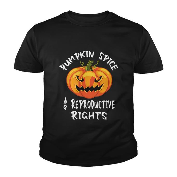 Pumpkin Spice And Reproductive Rights Fall Feminist Choice Gift V11 Youth T-shirt