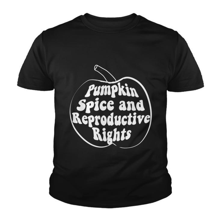 Pumpkin Spice And Reproductive Rights Fall Feminist Choice Gift V6 Youth T-shirt