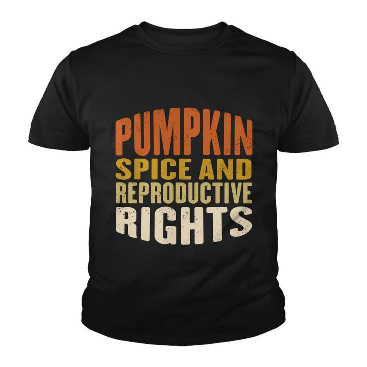 Pumpkin Spice And Reproductive Rights Fall Feminist Choice Gift Youth T-shirt