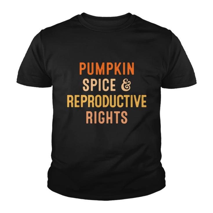 Pumpkin Spice Reproductive Rights Gift Fall Feminist Choice Funny Gift Youth T-shirt
