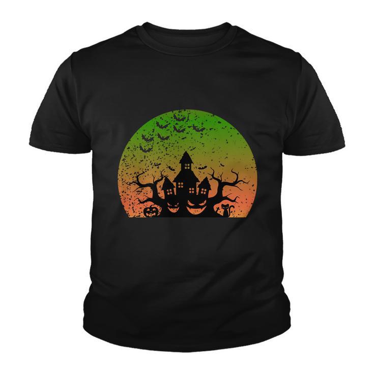 Pumpkin Witch Castle Halloween Quote Youth T-shirt