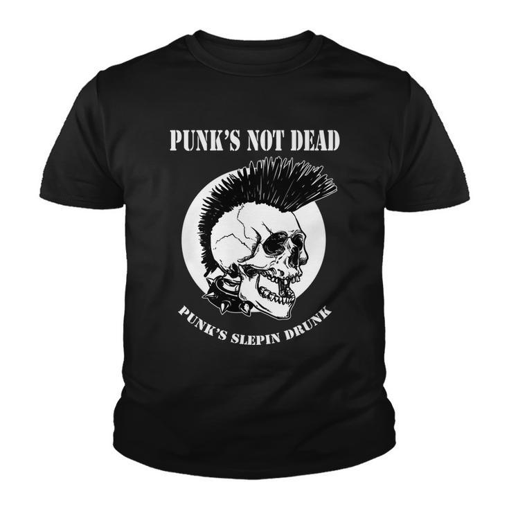 Punk Skull With Mohawk Youth T-shirt