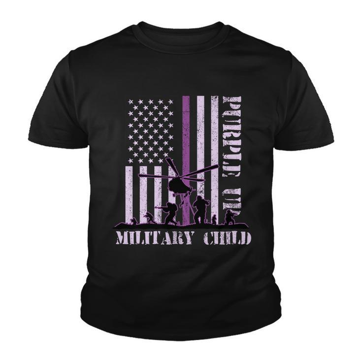 Purple Up Military Child Tshirt Youth T-shirt