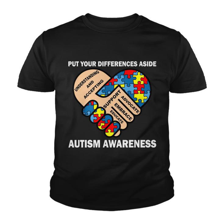 Put Your Differences Aside Autism Awareness Youth T-shirt