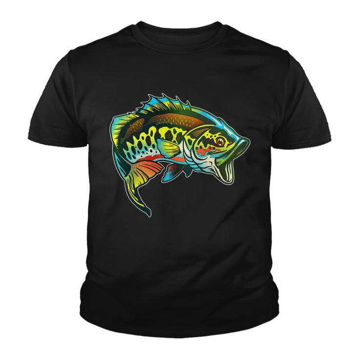 Rainbow Colorful Bass Youth T-shirt