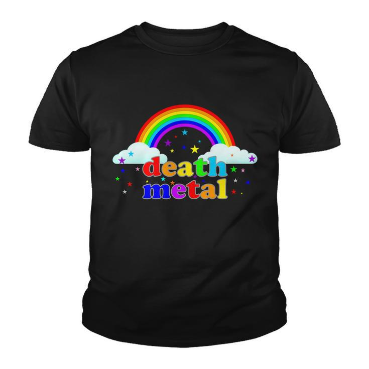 Rainbow Death Metal Logo Youth T-shirt