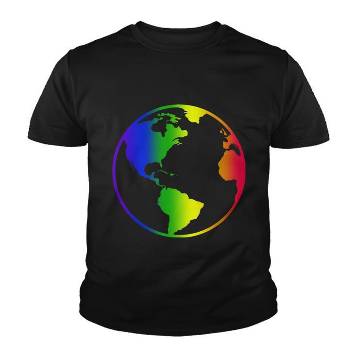 Rainbow Earth Rainbow Mother Earth Graphic Design Printed Casual Daily Basic Youth T-shirt