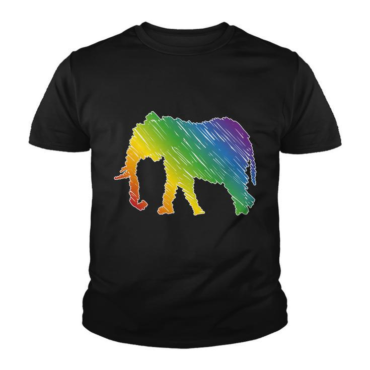 Rainbow Elephant V2 Youth T-shirt