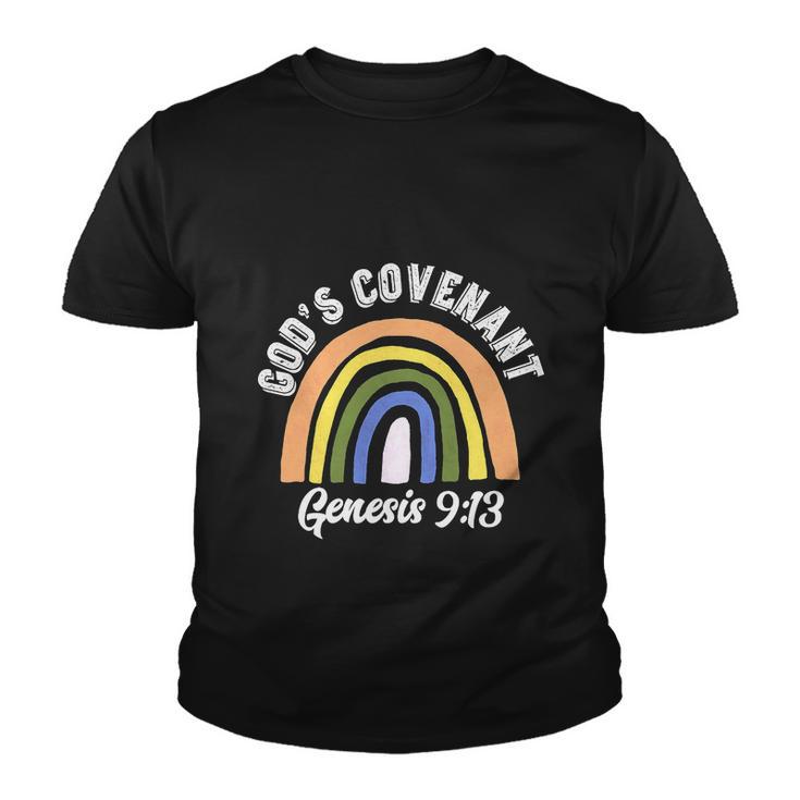 Rainbow Gods Covenant Bible Funny Christian Lover Youth T-shirt