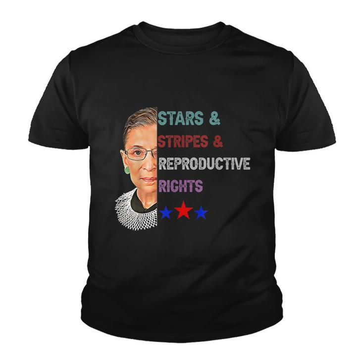 Rbg Ruth Stars Stripes Reproductive Rights 4Th Of July Womenn Youth T-shirt