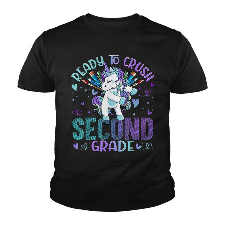 Ready To Crush Second 2Nd Grade Back To School Unicorn Kids  Youth T-shirt