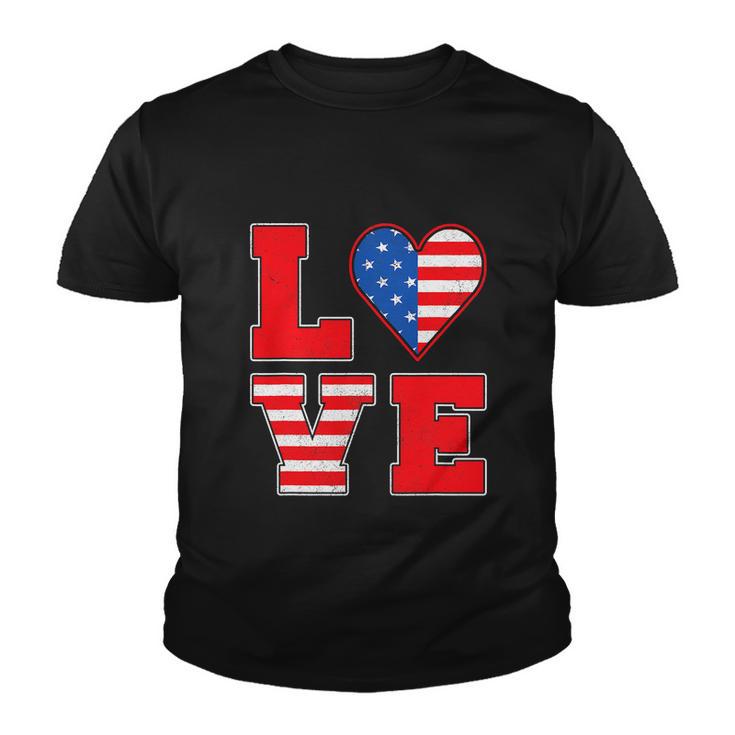 Red White And Blue For 4Th Of July American Flag Youth T-shirt