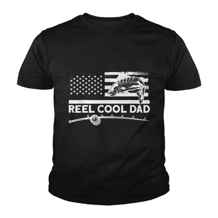 Reel Cool Dad Fisherman Fishing Funny Youth T-shirt