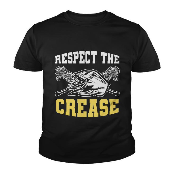 Respect The Crease Lacrosse Goalie Lacrosse Plus Size Shirts For Men And Women Youth T-shirt