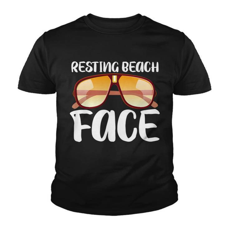 Resting Beach Face Summer Shades Youth T-shirt