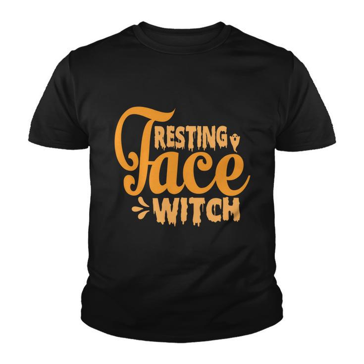 Resting Face Witch Halloween Quote Youth T-shirt