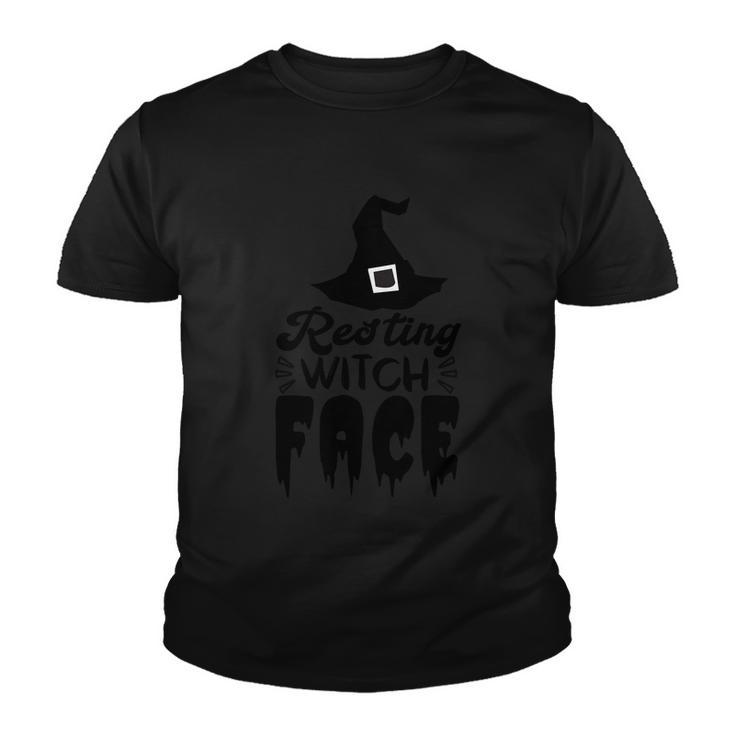 Resting Witch Face Witch Hat Halloween Quote Youth T-shirt