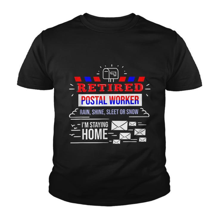 Retired Post Office Postal Worker Retirement Postman V2 Youth T-shirt