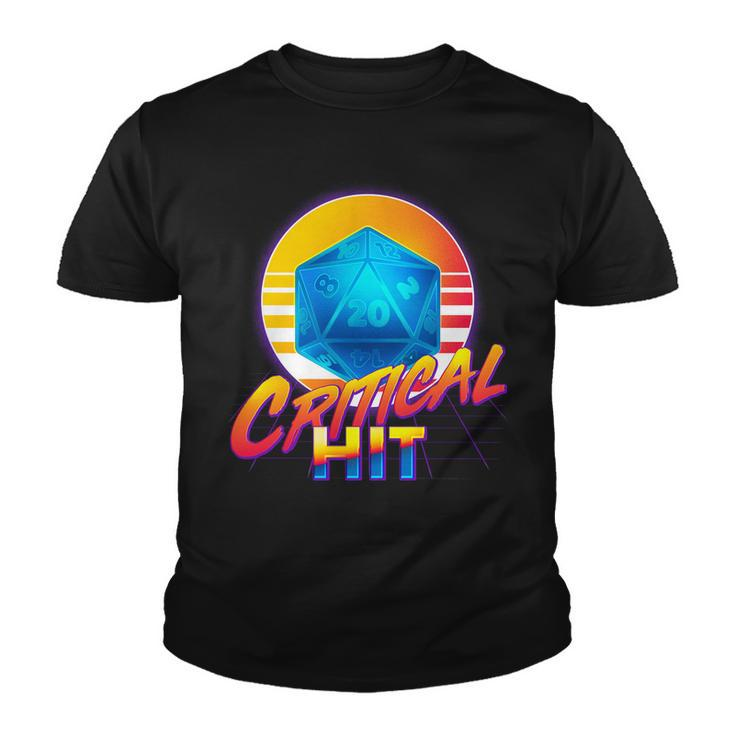 Retro 80S Dnd Critical Hit Youth T-shirt