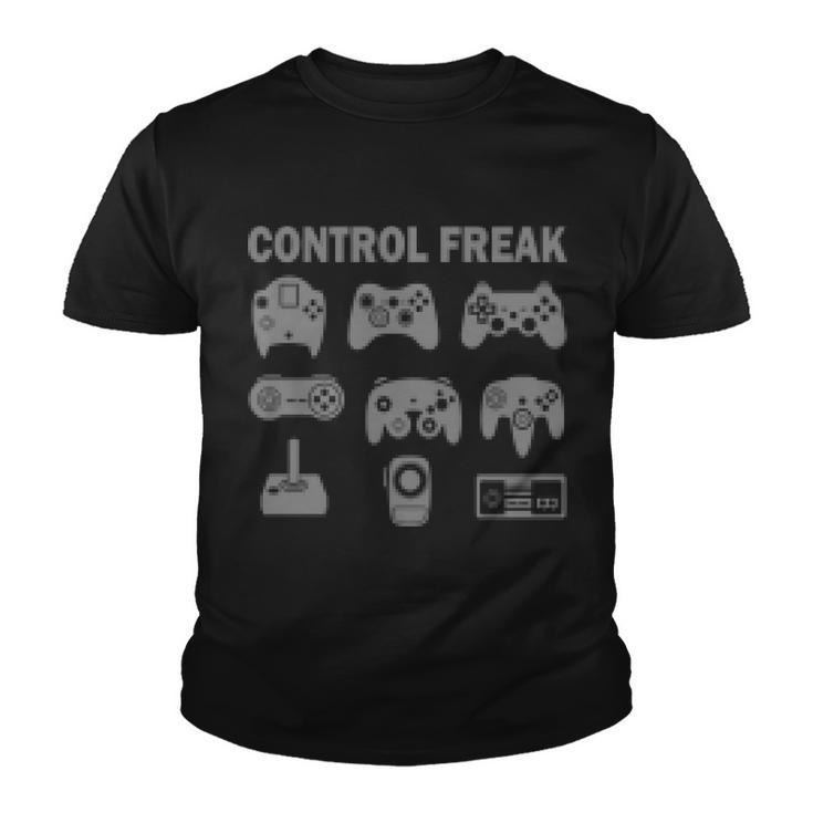 Retro Control Freak 8 Bit Gamer Youth T-shirt