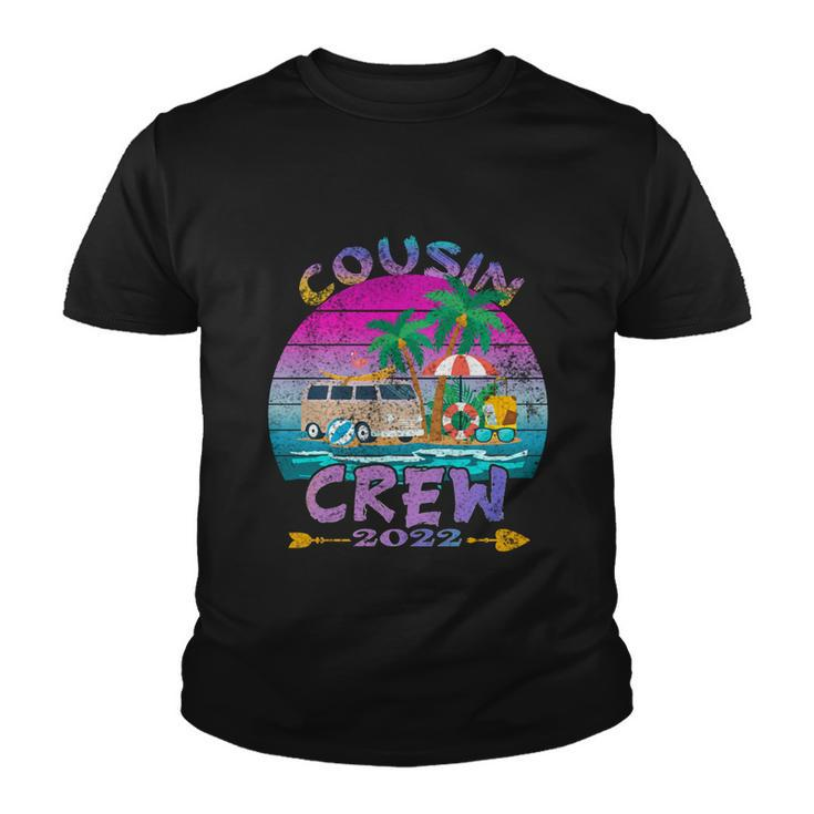 Retro Cousin Crew Vacation 2022 Beach Trip Family Matching Gift Youth T-shirt