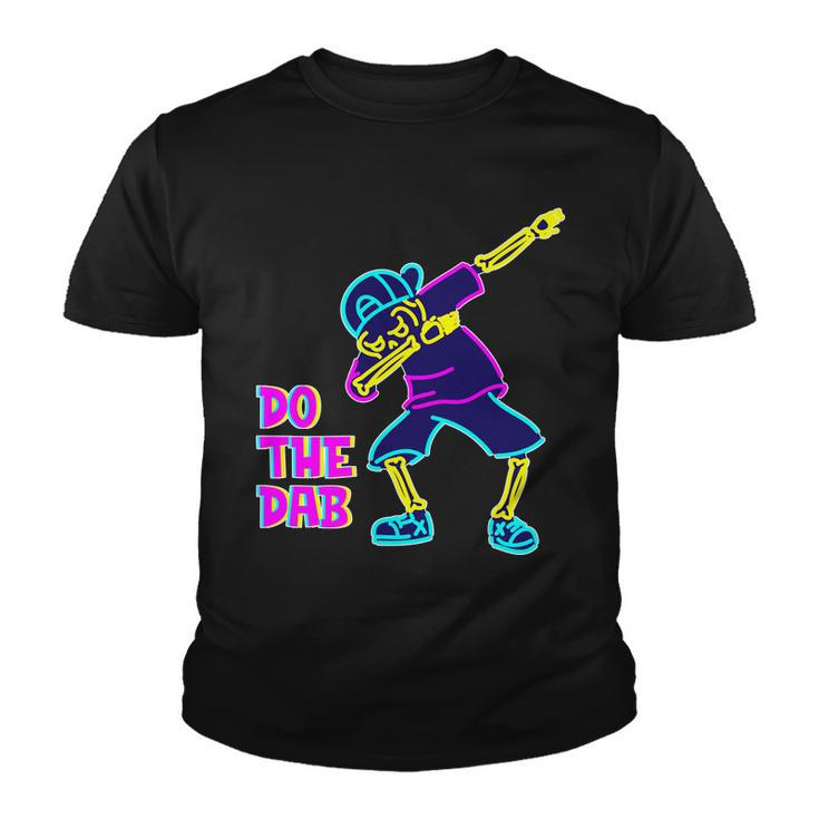 Retro Do The Dab Neon Skeleton Youth T-shirt