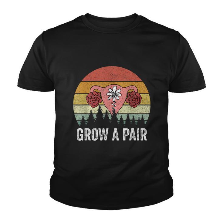 Retro Feminist Movement Grow A Pair Ovaries Youth T-shirt