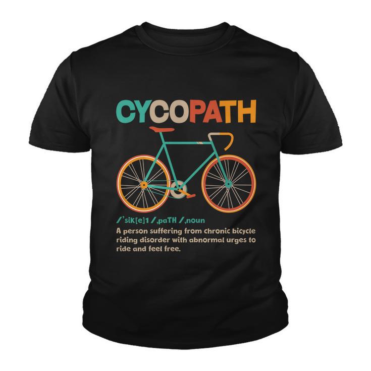 Retro Style Colors Cycopath Definition Youth T-shirt