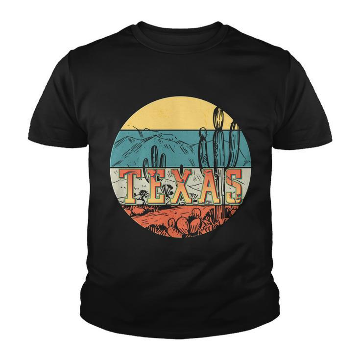 Retro Texas Desert Emblem Youth T-shirt
