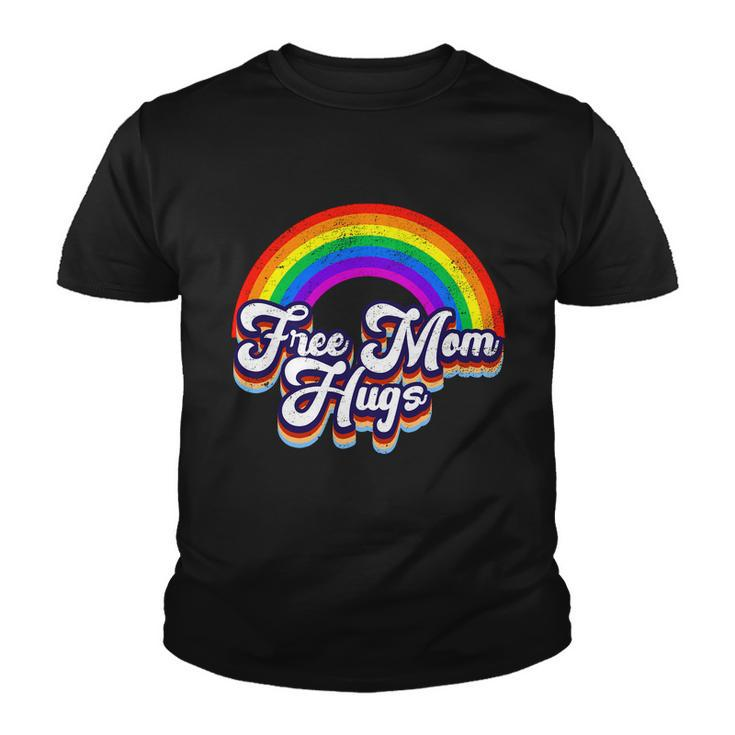Retro Vintage Free Mom Hugs Rainbow Lgbtq Pride Tshirt Youth T-shirt