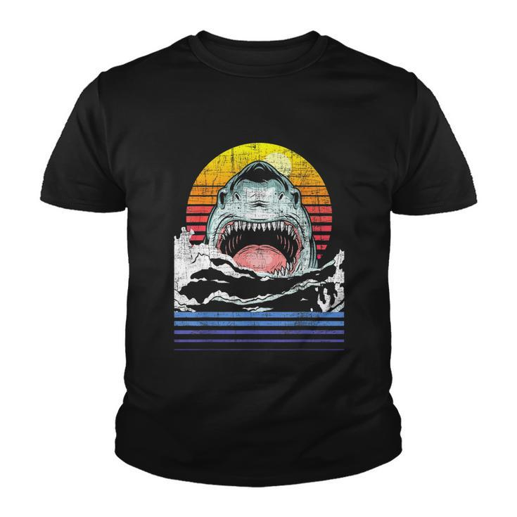 Retro Vintage Shark Marine Biologist Wildlife Shark Lovers Youth T-shirt
