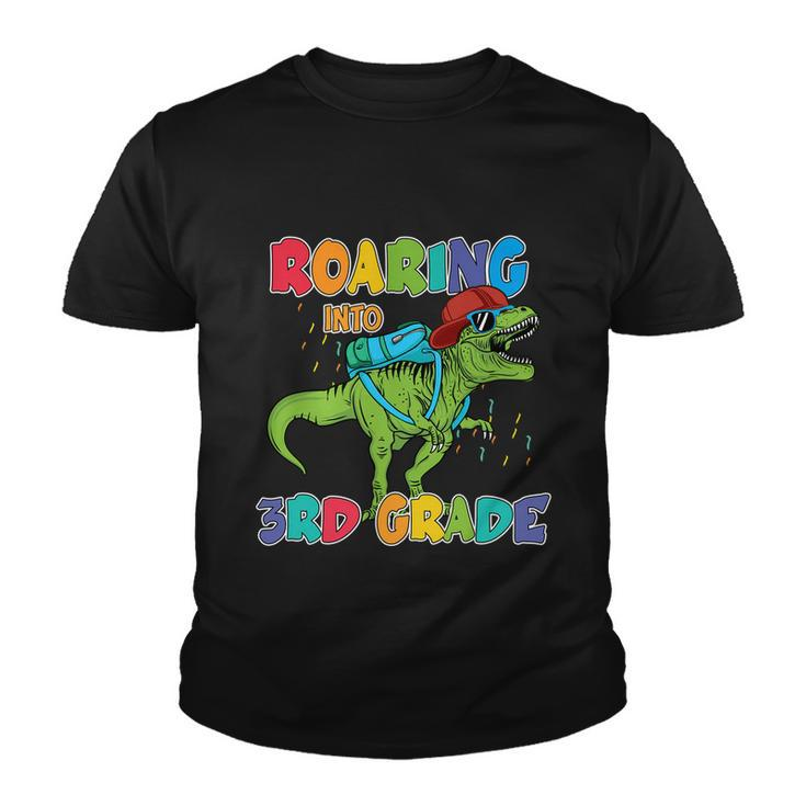 Roaring Into 3Rd Grade T_Rex Back To School Youth T-shirt
