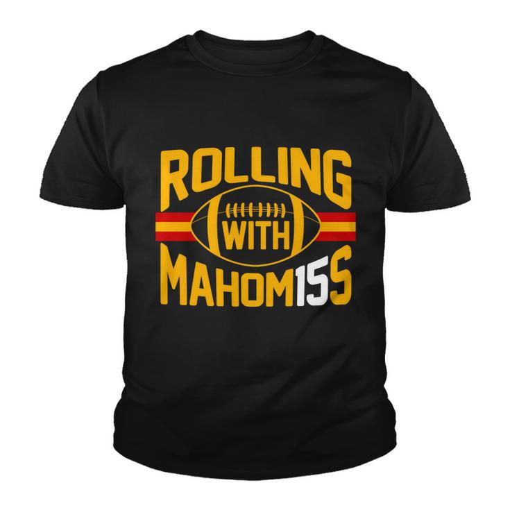 Rolling With Mahomes Kc Football Youth T-shirt