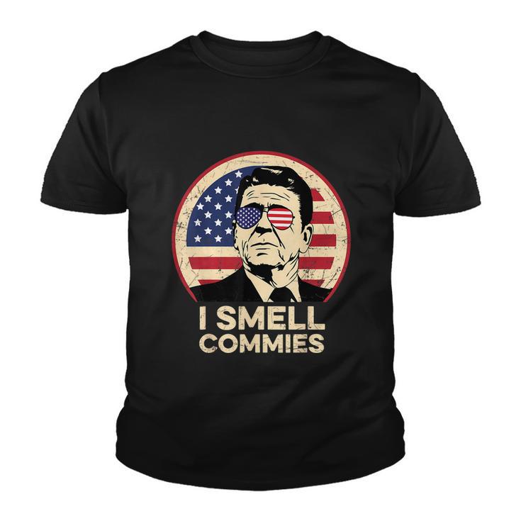 Ronald Reagan I Smell Commies Patriotic American President Youth T-shirt