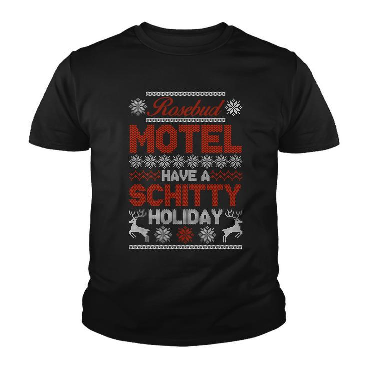 Rosebud Motel Have A Schitty Holiday Ugly Christmas Sweater Youth T-shirt