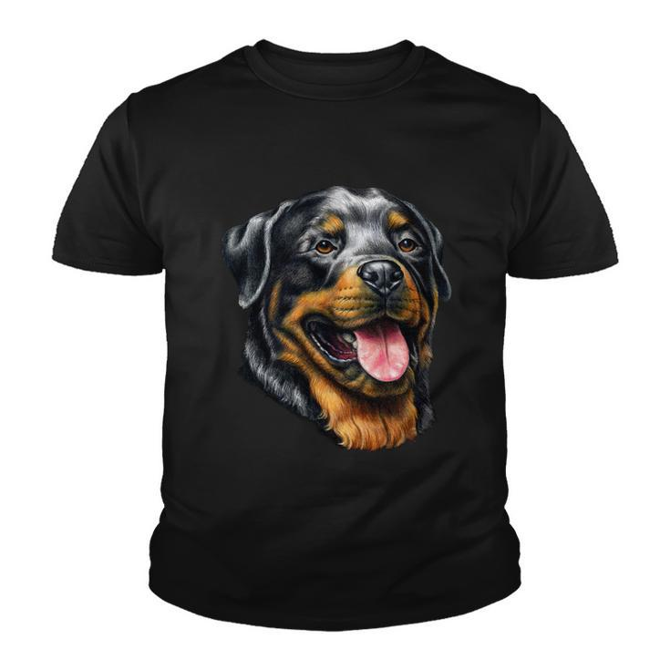 Rottweiler Face Youth T-shirt