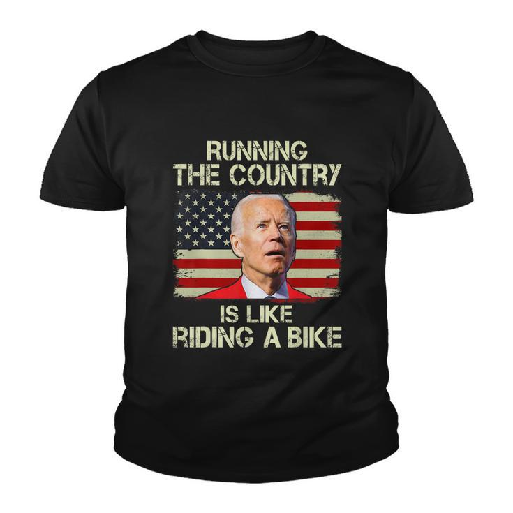 Running The Country Is Like Riding A Bike Youth T-shirt