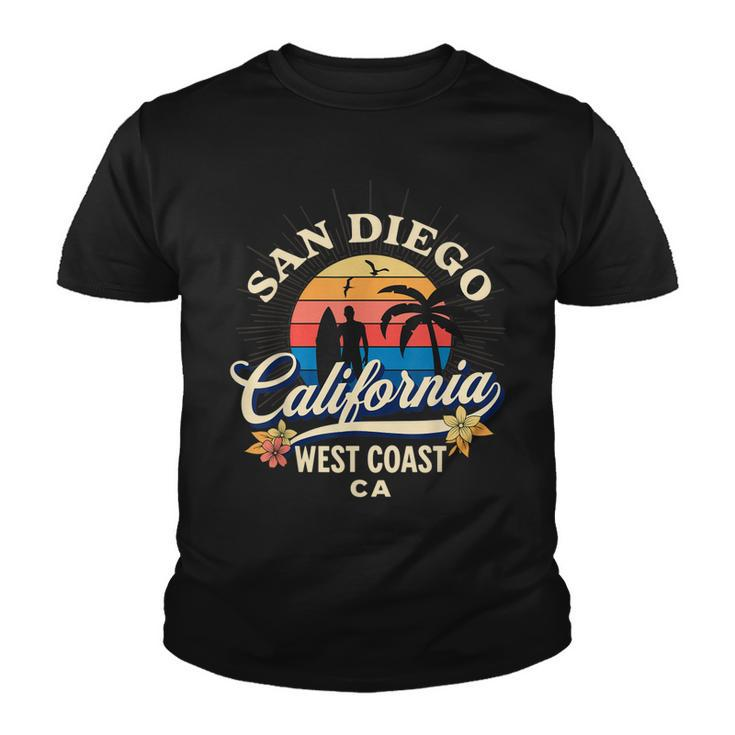 San Diego California Beach Surf Summer Vacation Vintage  V3 Youth T-shirt